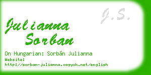 julianna sorban business card